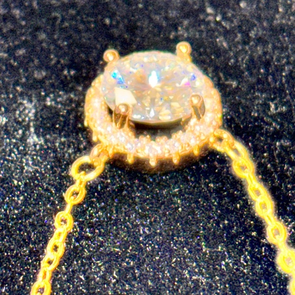 2ct Moissanite Solitaire Necklace - Picture 3 of 9